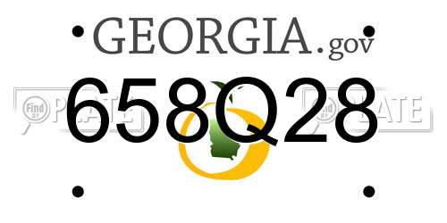 658Q28 Georgia License Plate