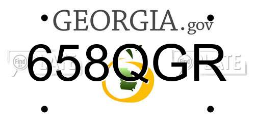 658QGR Georgia License Plate