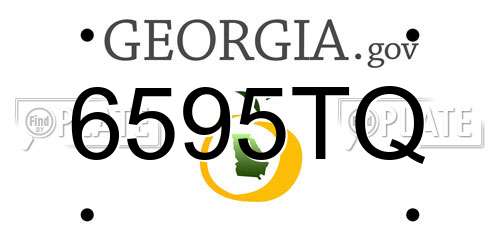 6595TQ Georgia License Plate