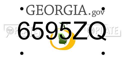 6595ZQ Georgia License Plate