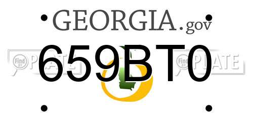 659BT0 Georgia License Plate