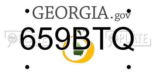659BTQ Georgia License Plate