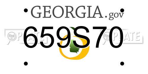659S70 Georgia License Plate