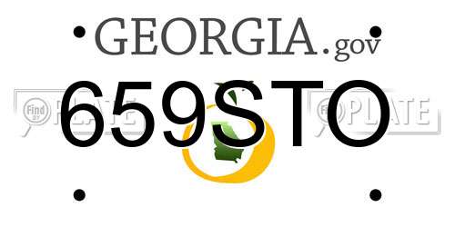 659STO Georgia License Plate