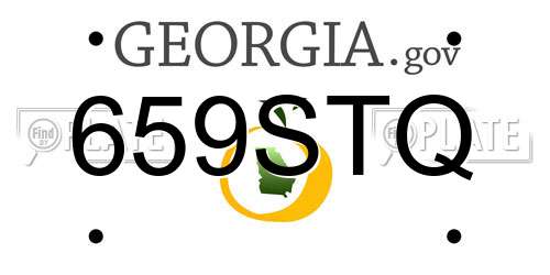 659STQ Georgia License Plate