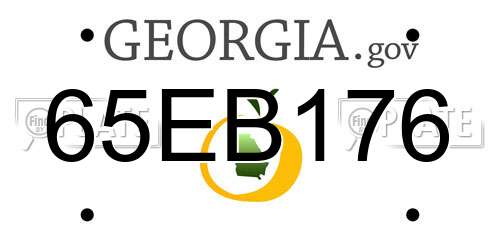 65EB176 Georgia License Plate