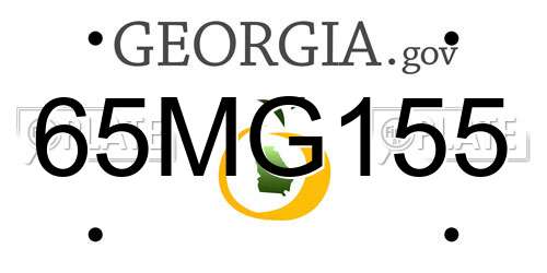 65MG155 Georgia License Plate