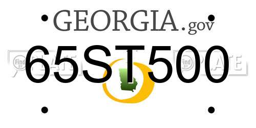 65ST500 Georgia License Plate