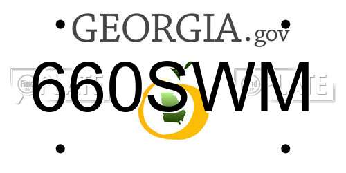 660SWM Georgia License Plate