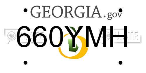 660YMH Georgia License Plate