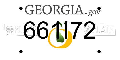661I72 Georgia License Plate