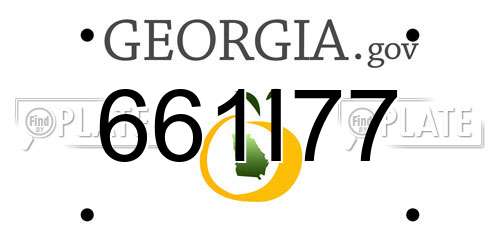 661I77 Georgia License Plate