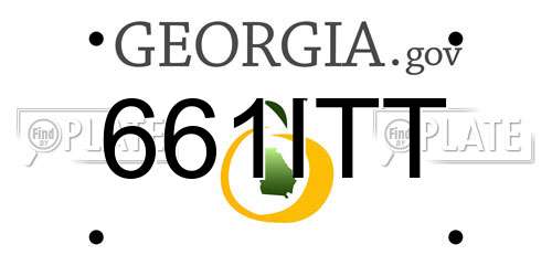 661ITT Georgia License Plate