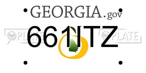 661ITZ Georgia License Plate