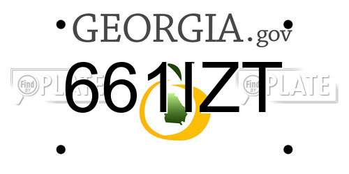 661IZT Georgia License Plate