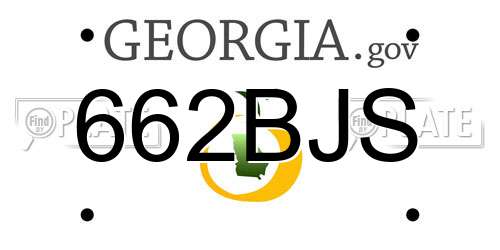 662BJS Georgia License Plate