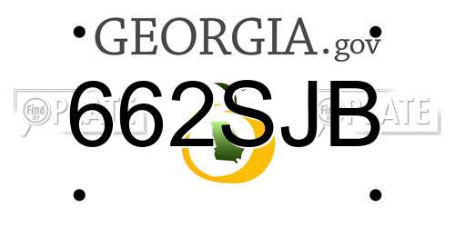 662SJB Georgia License Plate