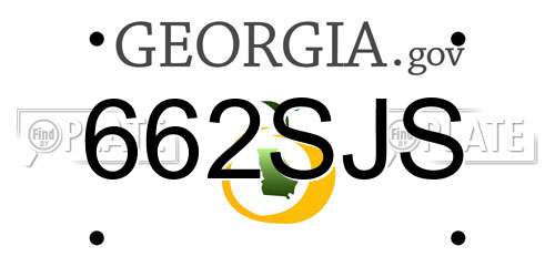 662SJS Georgia License Plate