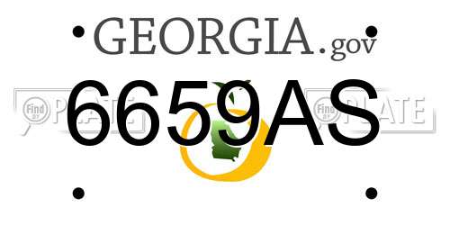 6659AS Georgia License Plate