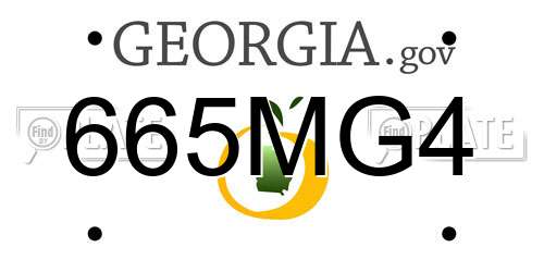 665MG4 Georgia License Plate