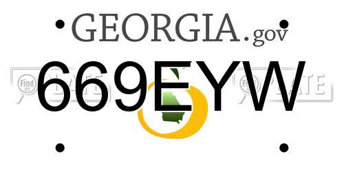 669EYW Georgia License Plate