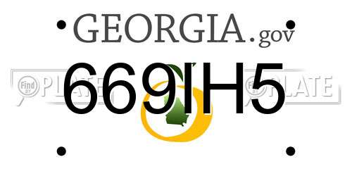669IH5 Georgia License Plate