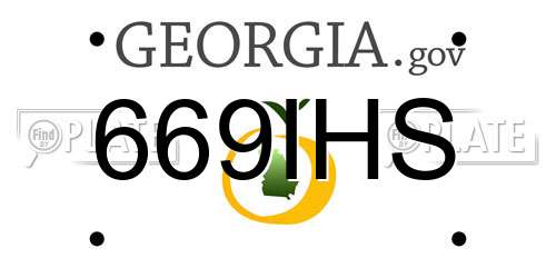 669IHS Georgia License Plate