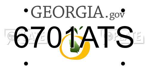 6701ATS Georgia License Plate