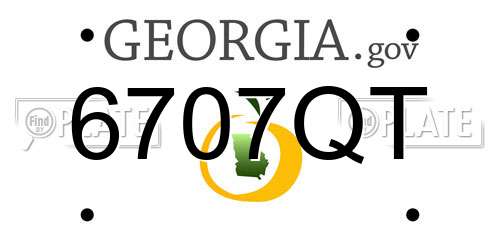 6707QT Georgia License Plate