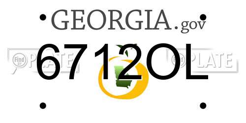 6712OL Georgia License Plate