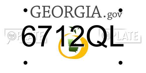 6712QL Georgia License Plate