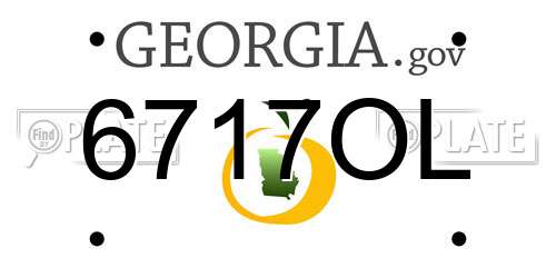 6717OL Georgia License Plate
