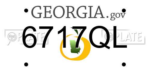 6717QL Georgia License Plate