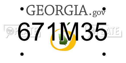 671M35 Georgia License Plate