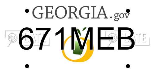 671MEB Georgia License Plate