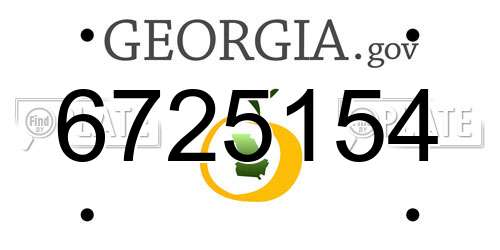6725154 Georgia License Plate