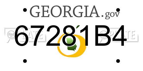 67281B4 Georgia License Plate