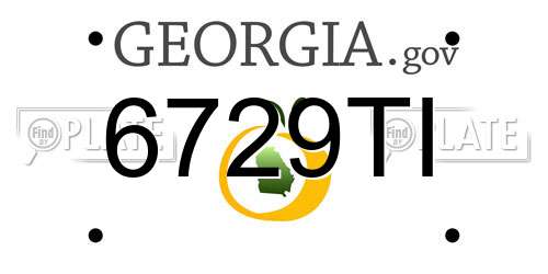 6729TI Georgia License Plate