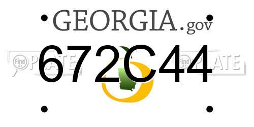672C44 Georgia License Plate