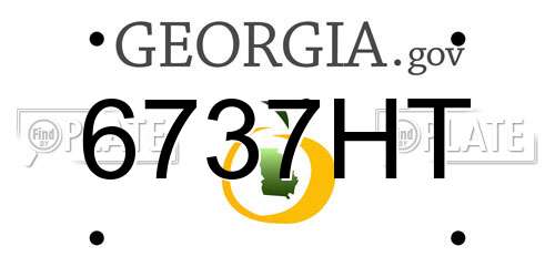 6737HT Georgia License Plate
