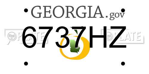 6737HZ Georgia License Plate
