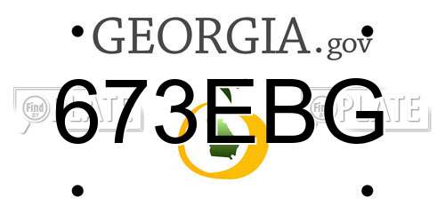 673EBG Georgia License Plate