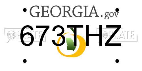 673THZ Georgia License Plate