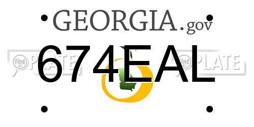 674EAL Georgia License Plate