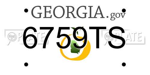6759TS Georgia License Plate