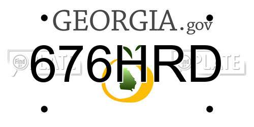 676HRD Georgia License Plate