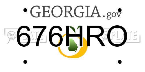676HRO Georgia License Plate