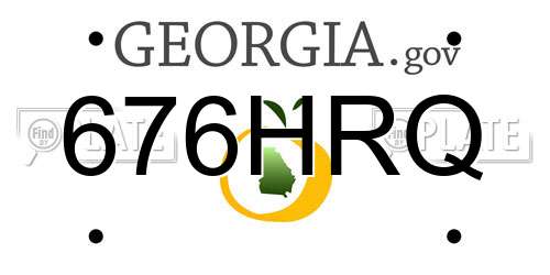 676HRQ Georgia License Plate
