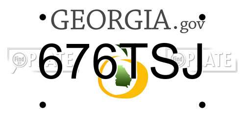 676TSJ Georgia License Plate