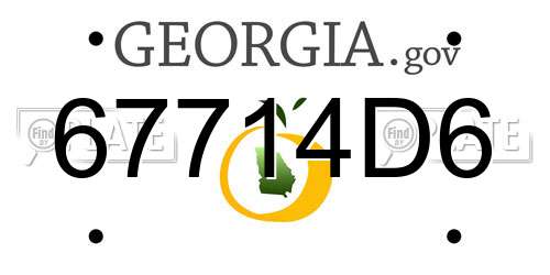 67714D6 Georgia License Plate